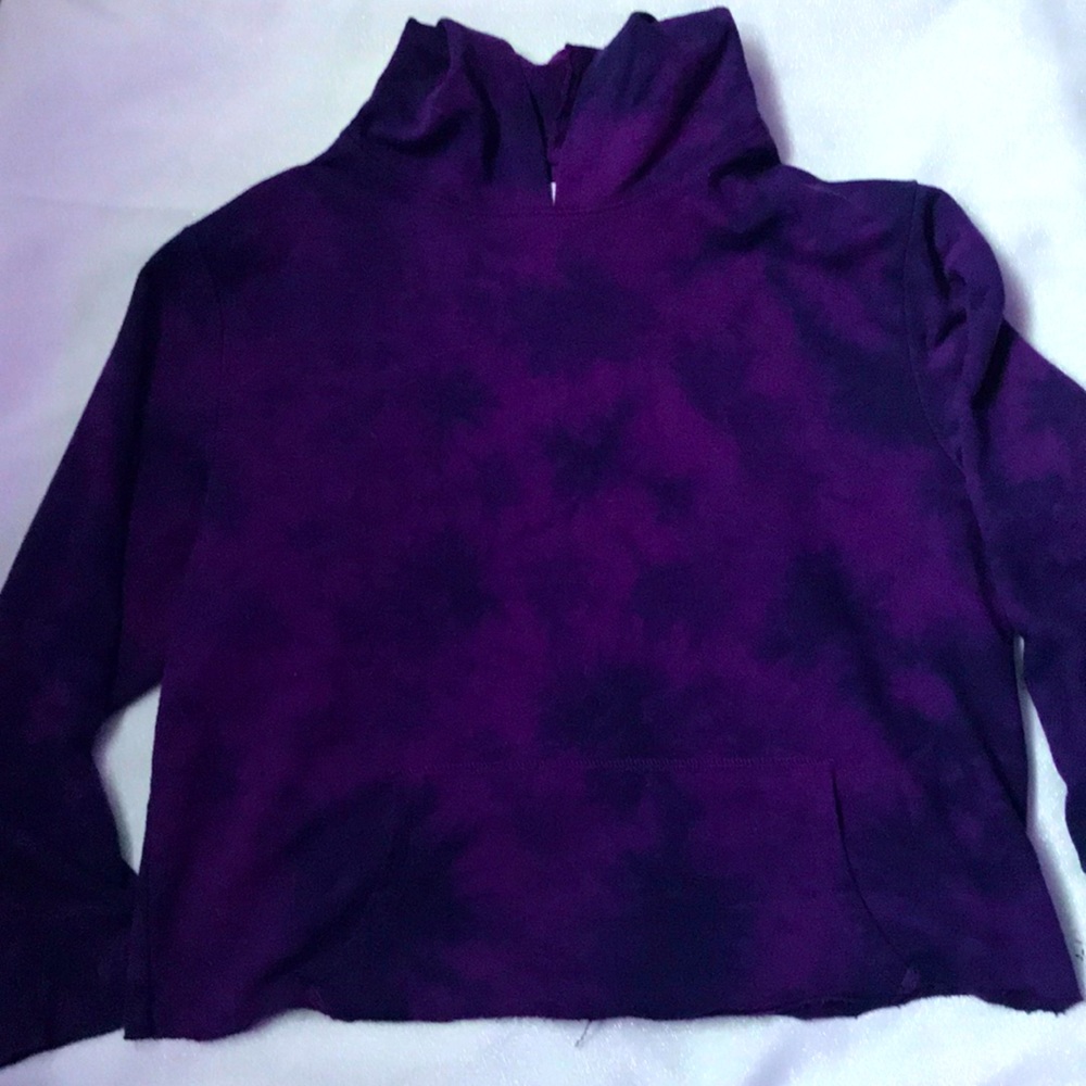 Purple cropped hoodie